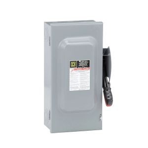 Interruptor de seguridad, portafusibles, 3 polos, 60 AMP. HU362 Schneider Electric