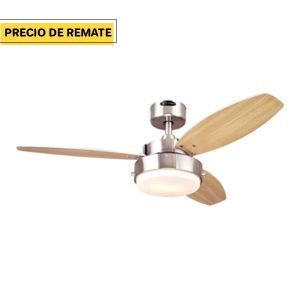 Ventilador de techo con luz, 52 pulgadas, Niquel, 72473 Estevez